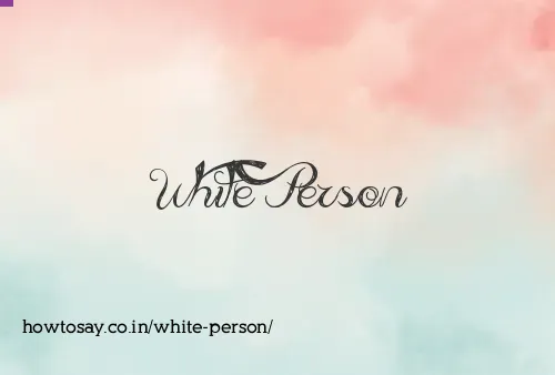White Person