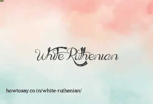 White Ruthenian