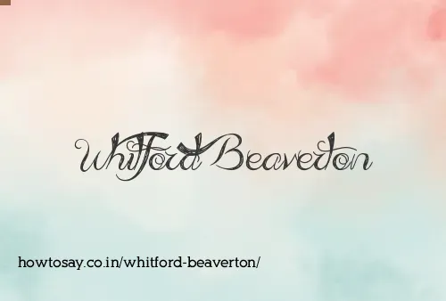 Whitford Beaverton