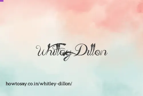 Whitley Dillon