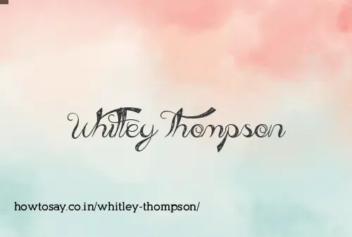 Whitley Thompson
