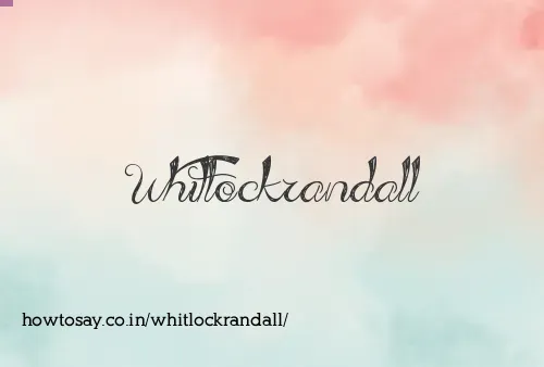 Whitlockrandall