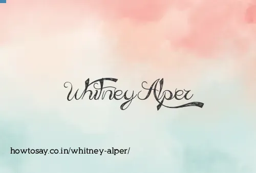 Whitney Alper