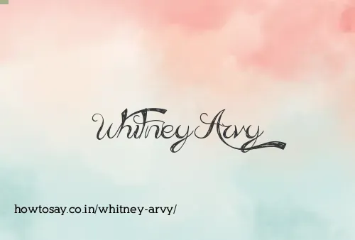Whitney Arvy