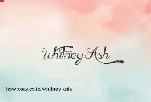 Whitney Ash