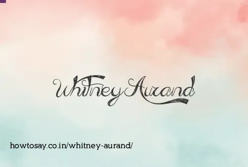 Whitney Aurand