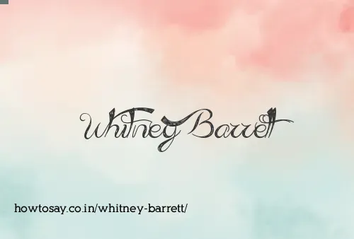 Whitney Barrett