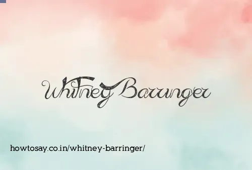 Whitney Barringer