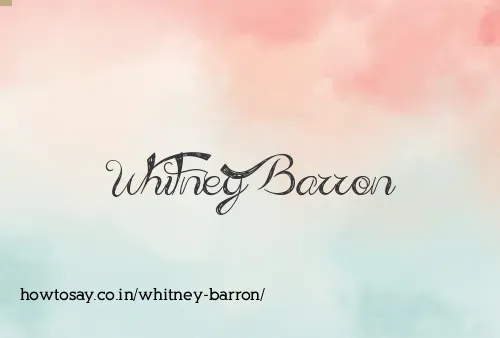 Whitney Barron