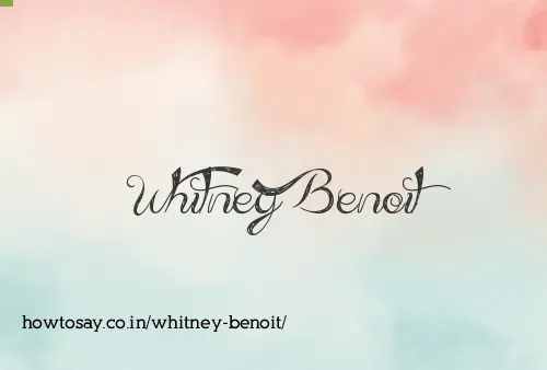 Whitney Benoit