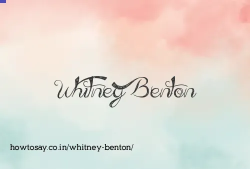 Whitney Benton
