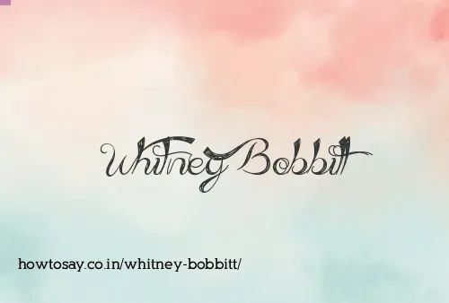 Whitney Bobbitt