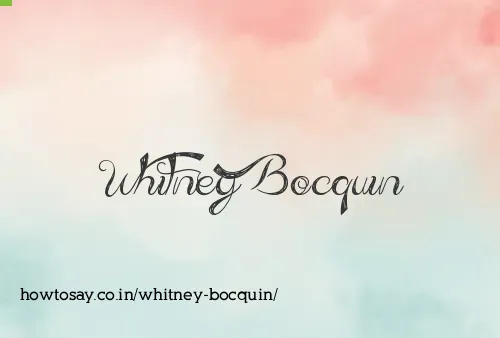 Whitney Bocquin