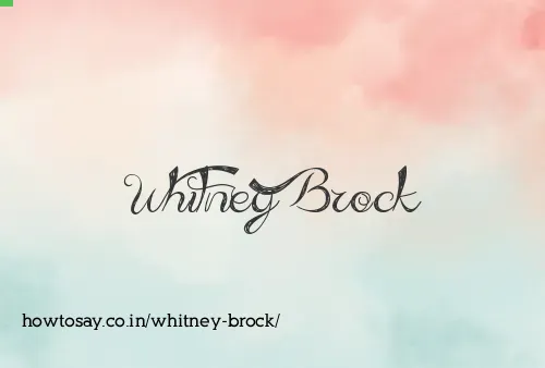 Whitney Brock