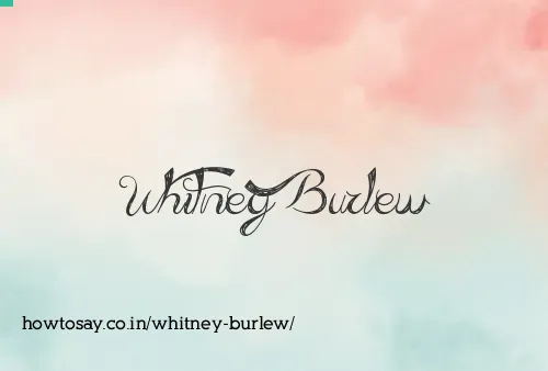 Whitney Burlew