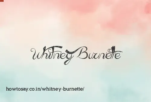 Whitney Burnette