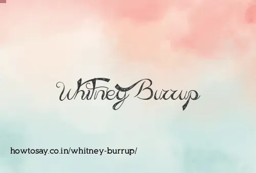 Whitney Burrup