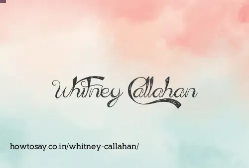 Whitney Callahan