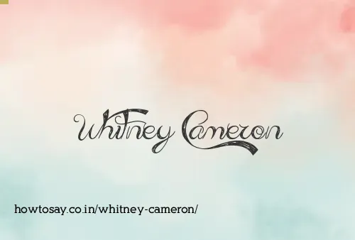 Whitney Cameron