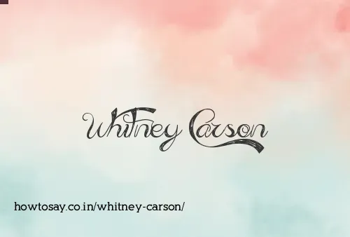 Whitney Carson