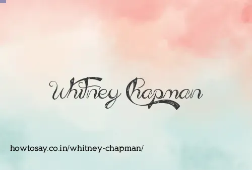 Whitney Chapman