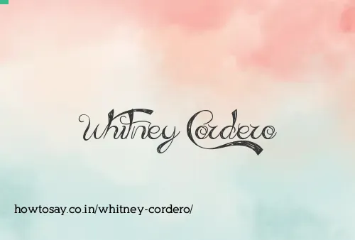 Whitney Cordero