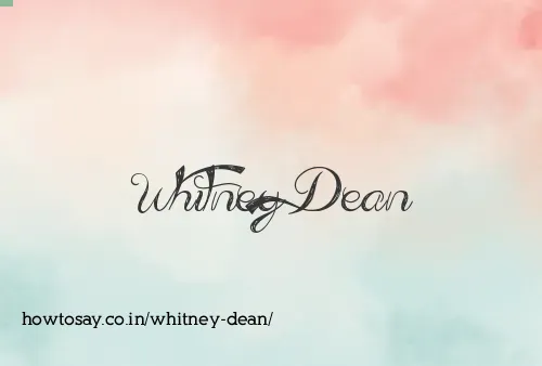 Whitney Dean
