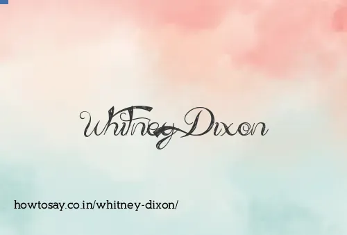 Whitney Dixon