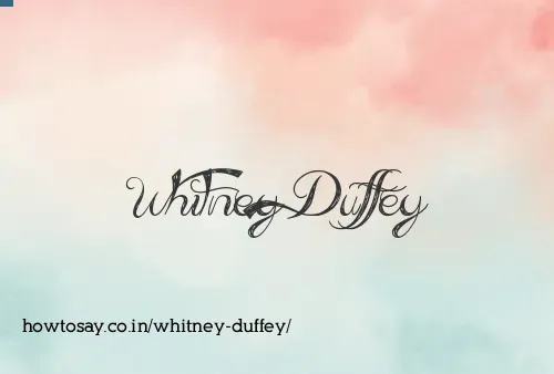 Whitney Duffey