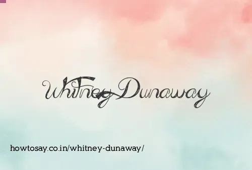 Whitney Dunaway
