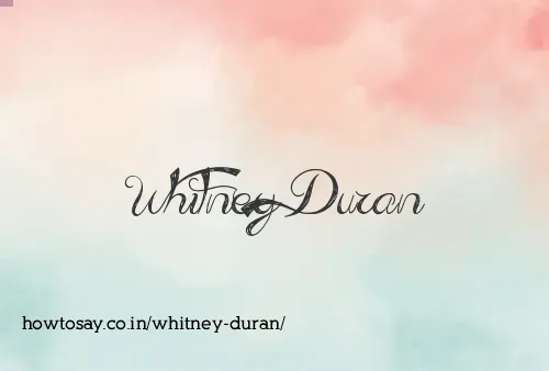 Whitney Duran
