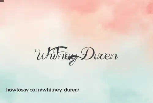 Whitney Duren