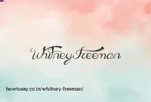Whitney Freeman