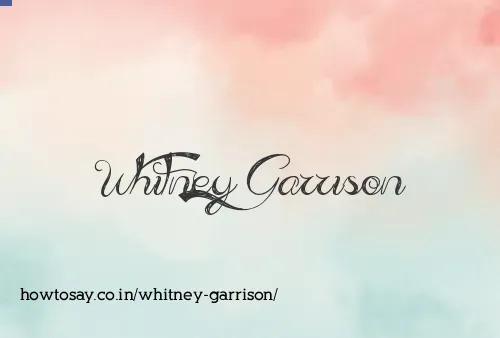 Whitney Garrison