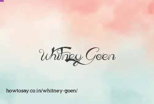 Whitney Goen