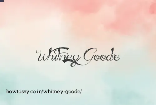 Whitney Goode