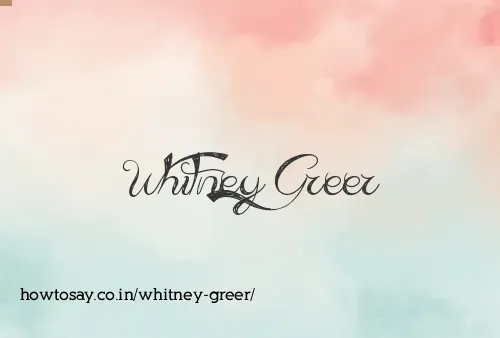 Whitney Greer