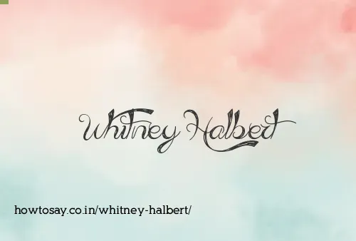 Whitney Halbert