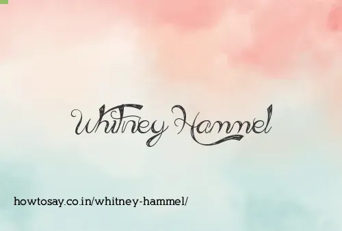 Whitney Hammel