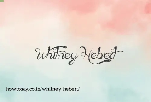 Whitney Hebert