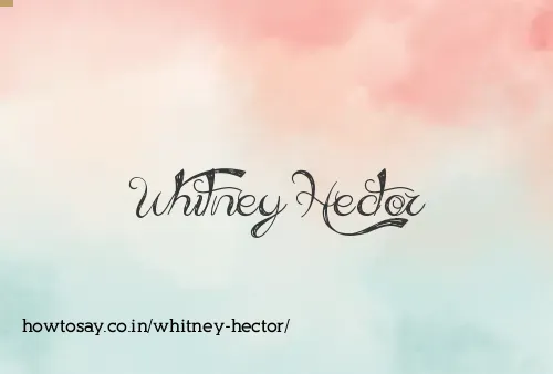 Whitney Hector