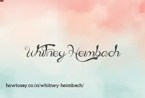 Whitney Heimbach