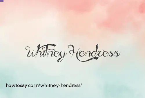 Whitney Hendress