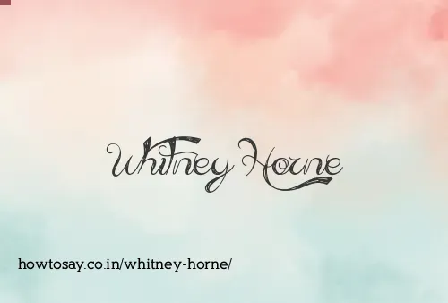 Whitney Horne