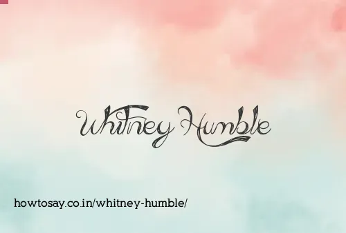 Whitney Humble