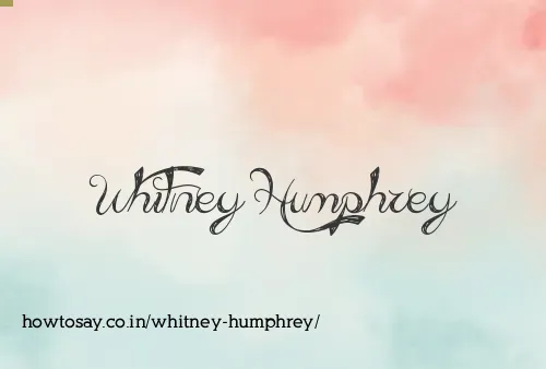 Whitney Humphrey