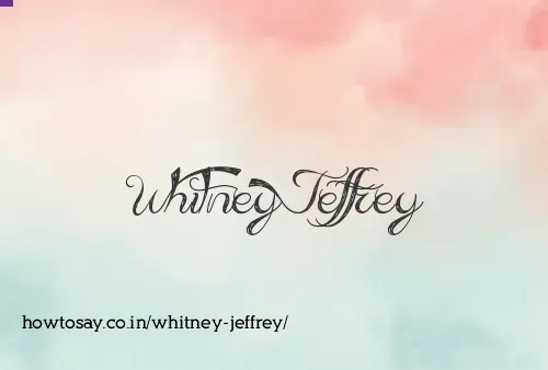 Whitney Jeffrey