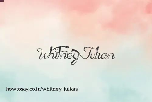 Whitney Julian