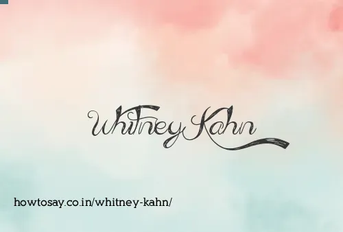 Whitney Kahn