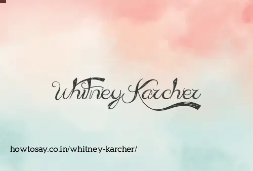 Whitney Karcher